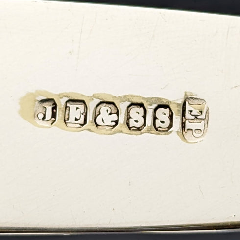 Around 1890 British Antique White Pearl Shell Handle Cutlery 6 Pair Set in Wooden Box Joseph Elliot